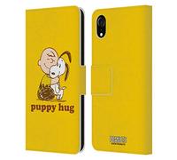 Head Case Designs Officially Licensed Peanuts Charlie Puppy Hug Snoopy Hug Leather Wallet Case Compatible With Apple iPhone XR