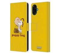 Head Case Designs Officially Licensed Peanuts Charlie Puppy Hug Snoopy Hug Leather Wallet Case Compatible With Samsung Galaxy A07