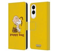 Head Case Designs Officially Licensed Peanuts Charlie Puppy Hug Snoopy Hug Leather Wallet Case Compatible With Samsung Galaxy S25 Edge
