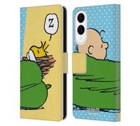Head Case Designs Officially Licensed Peanuts Charlie & Woodstock Nap Halfs And Laughs Leather Wallet Case Compatible With Samsung Galaxy S25 Edge