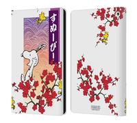 Head Case Designs Officially Licensed Peanuts Cherry Blossoms 2 Oriental Snoopy Leather Wallet Case Compatible With Fire HD 8/Fire HD 8 Plus 2020