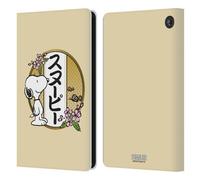 Head Case Designs Officially Licensed Peanuts Cherry Blossoms 3 Oriental Snoopy Leather Wallet Case Compatible With Amazon Fire 7 2022