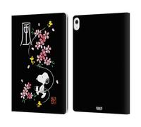 Head Case Designs Officially Licensed Peanuts Cherry Blossoms Oriental Snoopy Leather Wallet Case Compatible With Apple iPad Air 13 2024/2025
