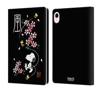 Head Case Designs Officially Licensed Peanuts Cherry Blossoms Oriental Snoopy Leather Wallet Case Compatible With Apple iPad mini (2021/2024)