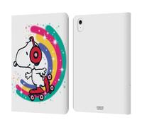 Head Case Designs Officially Licensed Peanuts Colourful Skating Snoopy Boardwalk Airbrush Leather Wallet Case Compatible With Apple iPad Air 11 2020/2022/2024/2025