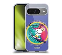 Head Case Designs Officially Licensed Peanuts Cowabunga Surf Snoopy Boardwalk Airbrush Gel Case [Military Grade Protection] Compatible With Google Pixel 9 / Pixel 9 Pro