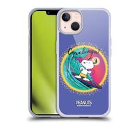Head Case Designs Officially Licensed Peanuts Cowabunga Surf Snoopy Boardwalk Airbrush Gel Case [Military Grade Protection] Compatible with Apple iPhone 13 and Compatible with MagSafe
