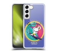 Head Case Designs Officially Licensed Peanuts Cowabunga Surf Snoopy Boardwalk Airbrush Gel Case [Military Grade Protection] Compatible With Samsung Galaxy S22 5G