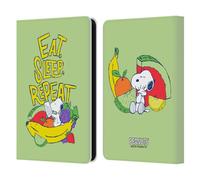 Head Case Designs Officially Licensed Peanuts Eat Sleep Snoopy Naturally Sweet Leather Wallet Case Compatible With Amazon Kindle 11th Gen 6in 2022