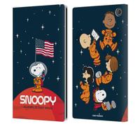 Head Case Designs Officially Licensed Peanuts Flag Secrets Of Apollo 10 Leather Wallet Case Compatible With Amazon Fire Max 11 2023