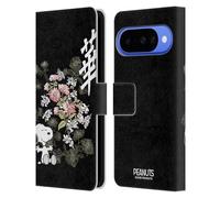 Head Case Designs Officially Licensed Peanuts Floral Oriental Snoopy Leather Wallet Case Compatible With Google Pixel 10