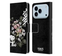 Head Case Designs Officially Licensed Peanuts Floral Oriental Snoopy Leather Wallet Case Compatible With Apple iPhone 17 Pro