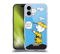 Head Case Designs Officially Licensed Peanuts Good Grief Charlie Brown Gel Case [Military Grade Protection] Compatible with Apple iPhone 16 and Compatible with MagSafe