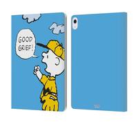 Head Case Designs Officially Licensed Peanuts Good Grief Charlie Brown Leather Wallet Case Compatible With Apple iPad Air 13 2024/2025