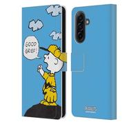 Head Case Designs Officially Licensed Peanuts Good Grief Charlie Brown Leather Wallet Case Compatible With Samsung Galaxy A17 4G / 5G