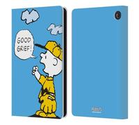 Head Case Designs Officially Licensed Peanuts Good Grief Charlie Brown Leather Wallet Case Compatible With Amazon Fire 7 2022