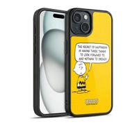 Head Case Designs Officially Licensed Peanuts Happiness Charlie Brown Gel Armour Case [Military Grade Protection] Compatible With Apple iPhone 15
