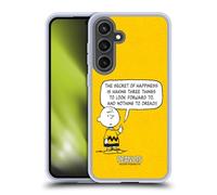 Head Case Designs Officially Licensed Peanuts Happiness Charlie Brown Gel Case [Military Grade Protection] Compatible with Samsung Galaxy S24 FE and Compatible with MagSafe