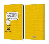 Head Case Designs Officially Licensed Peanuts Happiness Charlie Brown Leather Wallet Case Compatible With Amazon Kindle Paperwhite 6