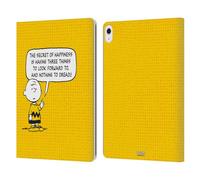 Head Case Designs Officially Licensed Peanuts Happiness Charlie Brown Leather Wallet Case Compatible With Apple iPad Air 13 2024/2025