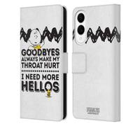 Head Case Designs Officially Licensed Peanuts Hellos Charlie Brown Leather Wallet Case Compatible With Samsung Galaxy S25 Edge