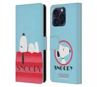 Head Case Designs Officially Licensed Peanuts House Snoopy Deco Dreams Leather Wallet Case Compatible With Apple iPhone 16 Pro Max