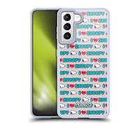 Head Case Designs Officially Licensed Peanuts I Love Pattern Snoopy Boardwalk Airbrush Gel Case [Military Grade Protection] Compatible with Samsung Galaxy S21 5G and Compatible with MagSafe
