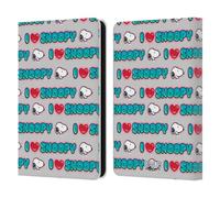 Head Case Designs Officially Licensed Peanuts I Love Pattern Snoopy Boardwalk Airbrush Leather Wallet Case Compatible With Amazon Kindle 11th Gen 6in 2022