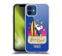 Head Case Designs Officially Licensed Peanuts Joe Cool Surf Snoopy Boardwalk Airbrush Gel Case [Military Grade Protection] Compatible with Apple iPhone 12 / iPhone 12 Pro and Compatible with MagSafe
