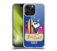 Head Case Designs Officially Licensed Peanuts Joe Cool Surf Snoopy Boardwalk Airbrush Gel Case [Military Grade Protection] Compatible With Apple iPhone 15 Pro Max
