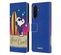 Head Case Designs Officially Licensed Peanuts Joe Cool Surf Snoopy Boardwalk Airbrush Leather Wallet Case Compatible With Samsung Galaxy A36 5G