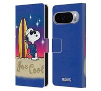 Head Case Designs Officially Licensed Peanuts Joe Cool Surf Snoopy Boardwalk Airbrush Leather Wallet Case Compatible With Google Pixel 10 Pro XL