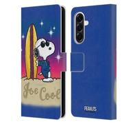 Head Case Designs Officially Licensed Peanuts Joe Cool Surf Snoopy Boardwalk Airbrush Leather Wallet Case Compatible With Samsung Galaxy A56 5G