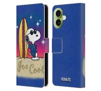 Head Case Designs Officially Licensed Peanuts Joe Cool Surf Snoopy Boardwalk Airbrush Leather Wallet Case Compatible With Apple iPhone 17