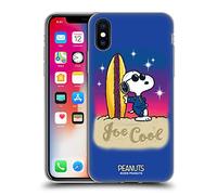 Head Case Designs Officially Licensed Peanuts Joe Cool Surf Snoopy Boardwalk Airbrush Soft Gel Case [Military Grade Protection] Compatible With Apple iPhone X/iPhone XS