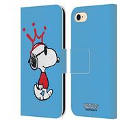 Head Case Designs Officially Licensed Peanuts Joe Cool The Many Faces Of Snoopy Leather Wallet Case Compatible With Apple iPhone 7/8 / SE 2020 & 2022