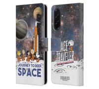 Head Case Designs Officially Licensed Peanuts Journey to Deep Space Secrets Of Apollo 10 Leather Wallet Case Compatible With Samsung Galaxy A36 5G