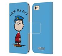 Head Case Designs Officially Licensed Peanuts Linus van Pelt Characters Leather Wallet Case Compatible With Apple iPhone 7/8 / SE 2020 & 2022
