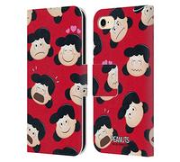 Head Case Designs Officially Licensed Peanuts Lucy Character Patterns Leather Wallet Case Compatible With Apple iPhone 7/8 / SE 2020 & 2022
