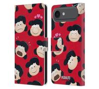 Head Case Designs Officially Licensed Peanuts Lucy Character Patterns Leather Wallet Case Compatible With Apple iPhone 17 Air