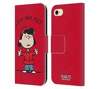 Head Case Designs Officially Licensed Peanuts Lucy van Pelt Characters Leather Wallet Case Compatible With Apple iPhone 7/8 / SE 2020 & 2022