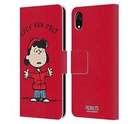 Head Case Designs Officially Licensed Peanuts Lucy van Pelt Characters Leather Wallet Case Compatible With Apple iPhone XR