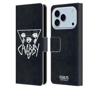 Head Case Designs Officially Licensed Peanuts Lucy Van Pelt Crabby Rock Tees Leather Wallet Case Compatible With Apple iPhone 17 Pro