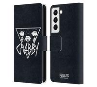Head Case Designs Officially Licensed Peanuts Lucy Van Pelt Crabby Rock Tees Leather Wallet Case Compatible With Samsung Galaxy S22 5G