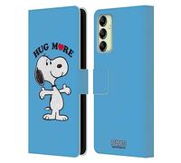 Head Case Designs Officially Licensed Peanuts More Snoopy Hug Leather Wallet Case Compatible With Samsung Galaxy A14 5G