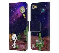 Head Case Designs Officially Licensed Peanuts Nebula Balloon Woodstock Snoopy Space Cowboy Leather Book Wallet Case Cover Compatible With Apple iPod Touch 5G 5th Gen