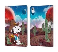 Head Case Designs Officially Licensed Peanuts Nebula Ranger Snoopy Space Cowboy Leather Wallet Case Compatible With Apple iPad Air 11 2020/2022/2024/2025
