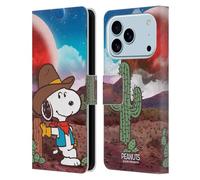 Head Case Designs Officially Licensed Peanuts Nebula Ranger Snoopy Space Cowboy Leather Wallet Case Compatible With Apple iPhone 17 Pro