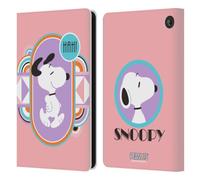 Head Case Designs Officially Licensed Peanuts Pastels Snoopy Deco Dreams Leather Wallet Case Compatible With Amazon Fire 7 2022