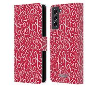 Head Case Designs Officially Licensed Peanuts Pattern Sealed With A Kiss Leather Wallet Case Compatible With Samsung Galaxy S21 FE 5G